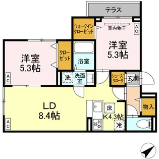 セレスティア江戸川III【1階】の間取り