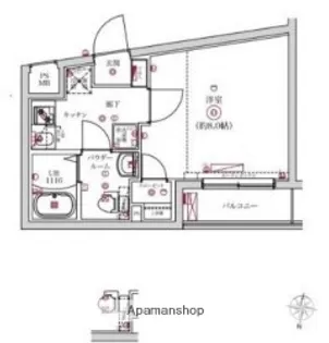 ベルシードΑ綾瀬【2階】の間取り