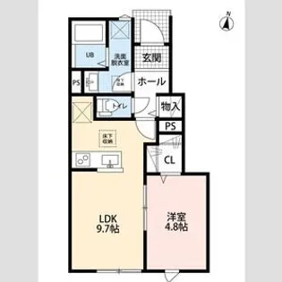 リーブルファイン足立南花畑【1階】の間取り