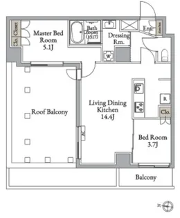 メトロステージ亀有【3階】の間取り