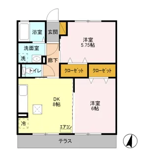 アルタイル【1階】の間取り