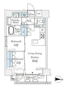 STANDZ亀戸【2階】の間取り