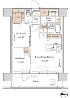 ブランシエスタ木場【9階】の間取り