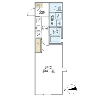 ミューズ新小岩【1階】の間取り