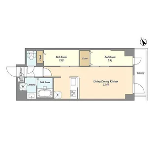 アルファコート曳舟2【6階】の間取り