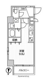 LUNIQ亀戸【3階】の間取り