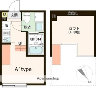 ハーモニーテラス東伊興Ⅲ【1階】の間取り