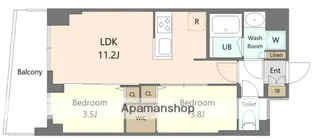 S−RESIDENCE北綾瀬AWESOME【6階】の間取り