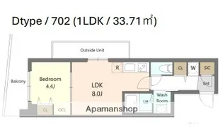 S−RESIDENCE北綾瀬AWESOME【7階】の間取り