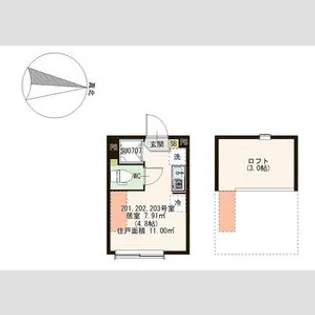 レインパレス西大島【2階】の間取り