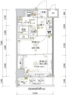 ガリシア亀戸【5階】の間取り