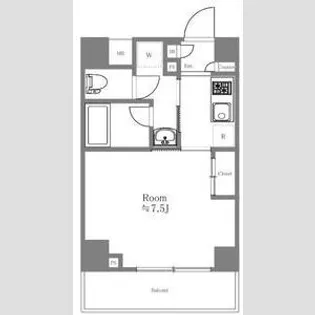 クレイシア森下ステーションサイト【7階】の間取り