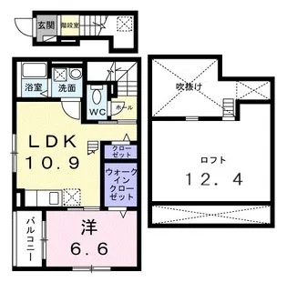 MODERNO(モデルノ)【2階】の間取り