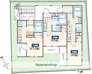 ゴールデンハウス平井【1階】の間取り