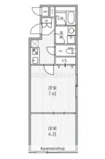 THE PALMS大島【4階】の間取り