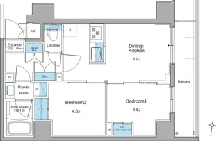 ルフォンリヴェント清澄白河【10階】の間取り