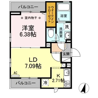 フォンテーヌ【3階】の間取り