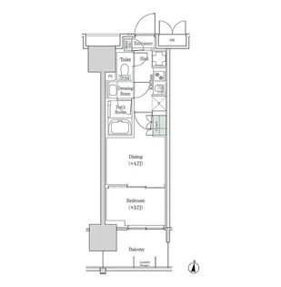 ブルックサイドレジデンス木場【9階】の間取り