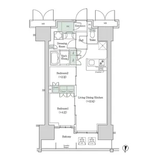 ブルックサイドレジデンス木場【4階】の間取り