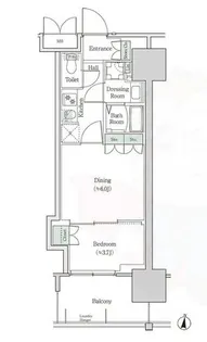 ブルックサイドレジデンス木場【2階】の間取り