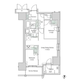 ブルックサイドレジデンス木場【3階】の間取り