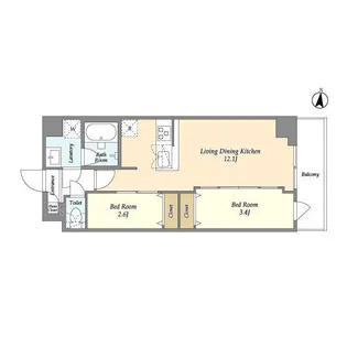 アルファコート梅島【5階】の間取り