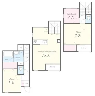 MI PATIO B棟【1階】の間取り