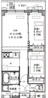 GENOVIA六町【2階】の間取り