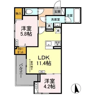 セレスティア谷中【3階】の間取り