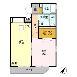 APARTMENT SARATOGA【1階】の間取り