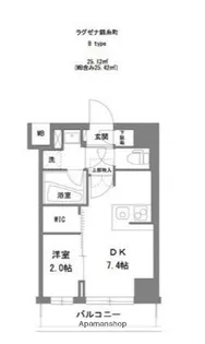 ラグゼナ錦糸町【7階】の間取り