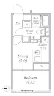 ES−GRANDE門前仲町デュオ【2階】の間取り