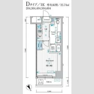 MAXIV ALIVE堀切菖蒲園【4階】の間取り