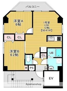 金太郎ヒルズ388緑【5階】の間取り