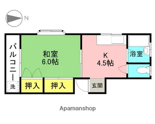 コーポいすず【1階】の間取り
