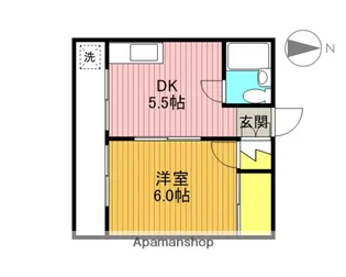 ウエストアパートメント【2階】の間取り