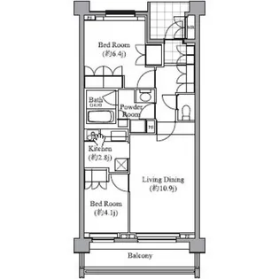 プライムメゾン武蔵野の杜【302号室号室】の間取り