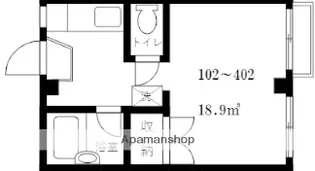 グリタガーデン【4階】の間取り