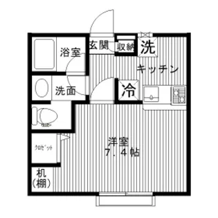 アドミラブール アビテ【0101号室】の間取り