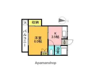 芳光ハイツ【2階】の間取り