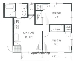 コーポさつきⅡ【2階】の間取り