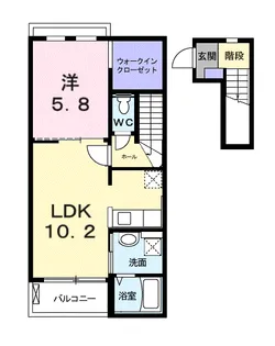 カーサ・プリマベーラ【2階】の間取り