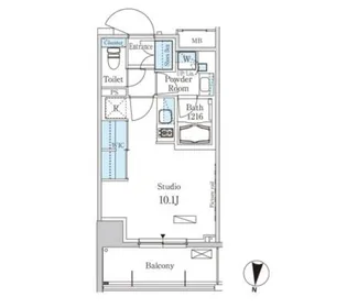パークアクシス東高円寺【6階】の間取り