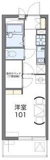 レオパレスレインボーステイツ【305号室】の間取り