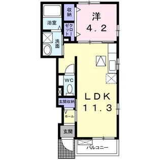 フェリシオⅡ【1階】の間取り