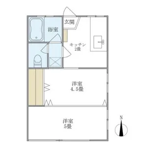 共永コーポ B棟【1階】の間取り