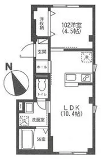 ラシーネ南阿佐ヶ谷【1階】の間取り