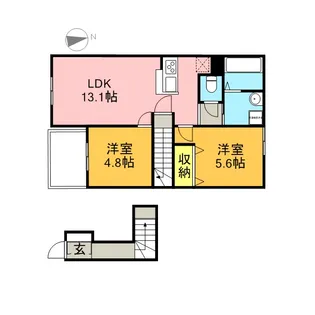 フォーラムN【202号室号室】の間取り