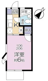 メロディハイツリンナ【206号室】の間取り