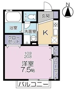 LA・FESTA【2階】の間取り